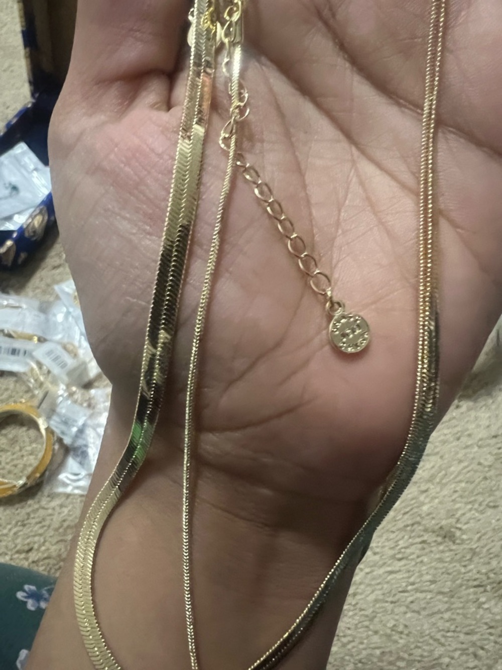 Gold Layered Snake Chain Necklace for Women